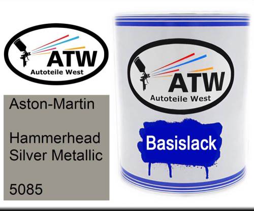 Aston-Martin, Hammerhead Silver Metallic, 5085: 1L Lackdose, von ATW Autoteile West.